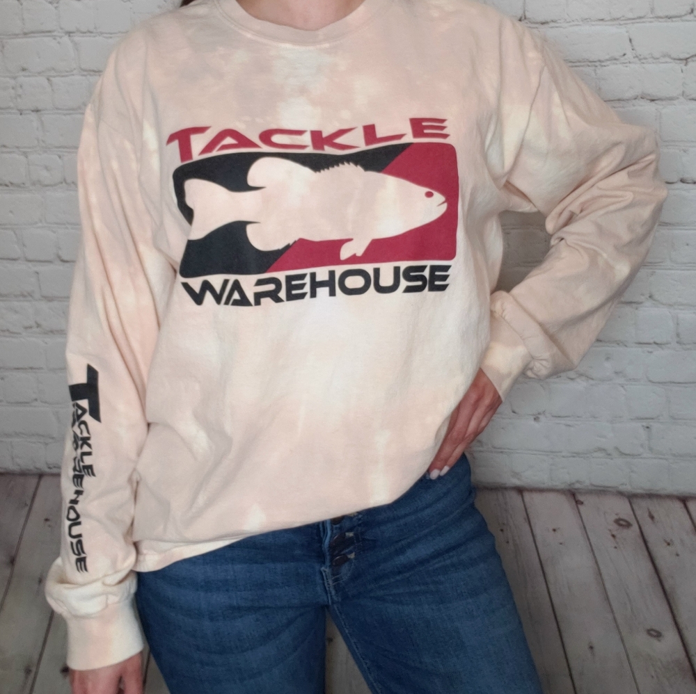 Tackle Warehouse bleach tie dyed long sleeve shirt